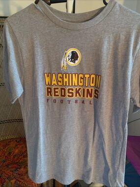 NFL Gray Tee with Yellow and Maroon Washington Logo